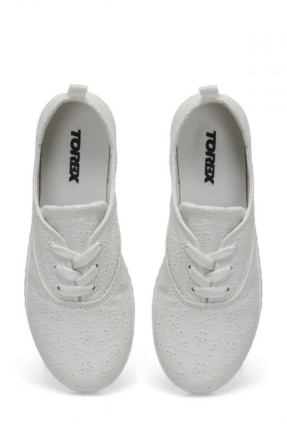 کفش کتانی زنانه سفید تورکس TRX24S-035 4FX