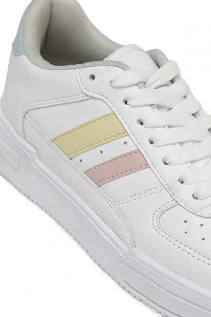 کفش کتانی زنانه سفید پراشات GOLDEN W 4FX