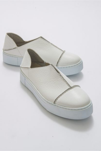 کفش کتانی زنانه سفید لووی شوز 5-100