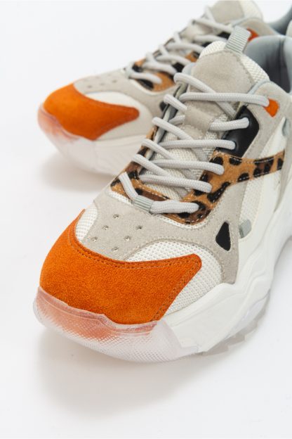 کفش کتانی زنانه نارنجی لووی شوز 98-65137