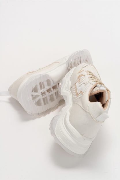 کفش کتانی زنانه سفید لووی شوز 98-65100