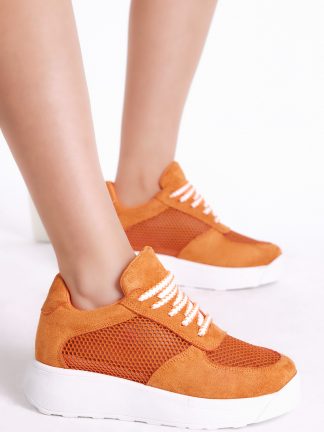 کفش کتانی زنانه نارنجی تونی بلک TBHMTSRS070