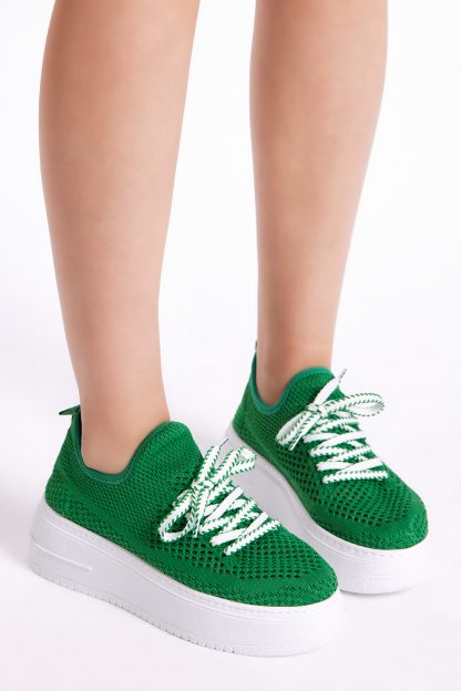 کفش کتانی زنانه سبز تونی بلک TBHMTSRS065