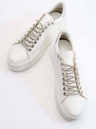 کفش کتانی زنانه سفید لووی شوز 223-854