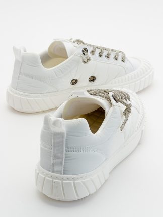 کفش کتانی زنانه سفید لووی شوز 88-2304
