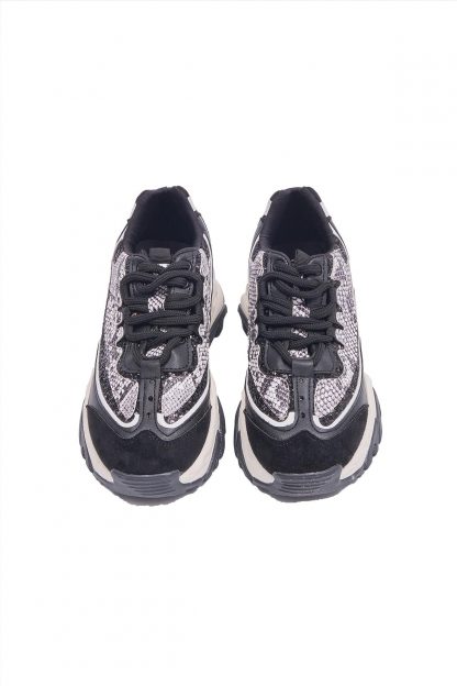 کفش کتانی زنانه مشکی G42Z471214-Siyah Beyaz