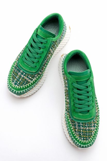 کفش کتانی زنانه سبز لووی شوز 9-66400