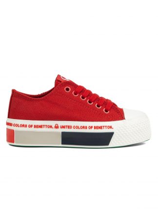 کفش کتانی زنانه قرمز بنتون BN-30934