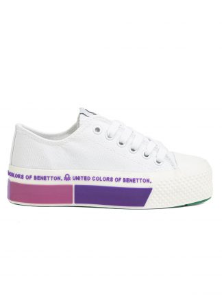 کفش کتانی زنانه سفید بنتون BN-30934