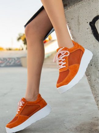 کفش کتانی زنانه نارنجی پاناما کلاب T143820