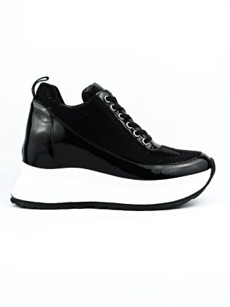 کفش کتانی زنانه مشکی A34Z001042-Siyah Beyaz