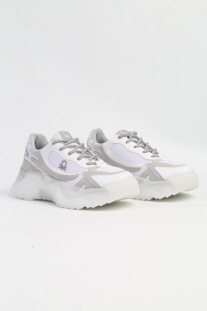 کفش کتانی زنانه سفید بنتون BN-31020