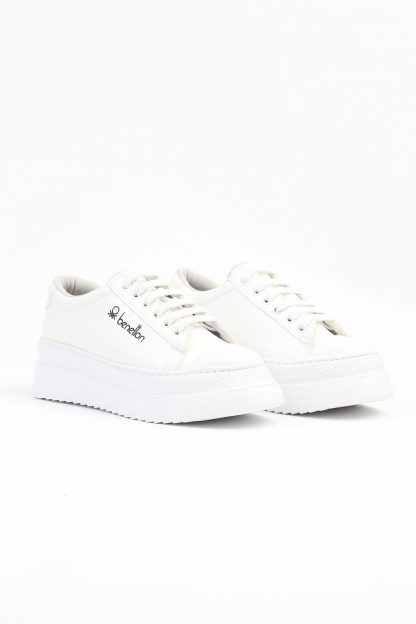 کفش کتانی زنانه سفید بنتون BN-31056