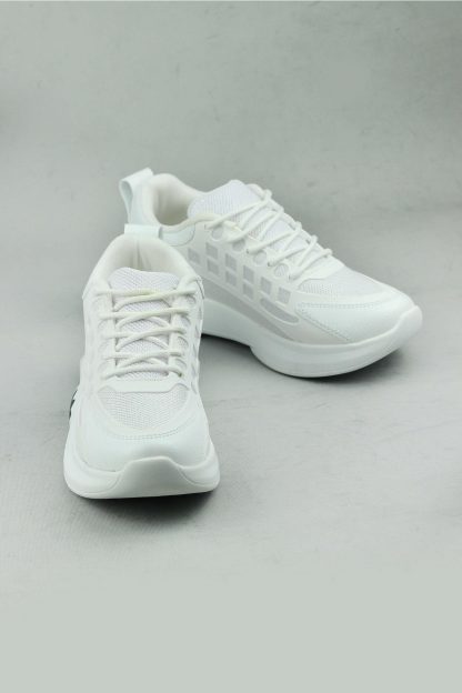 کفش کتانی زنانه سفید O58Z0F0159-Beyaz