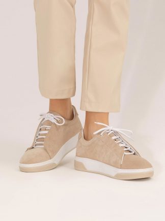 کفش کتانی زنانه خاکستری پیرکاردین