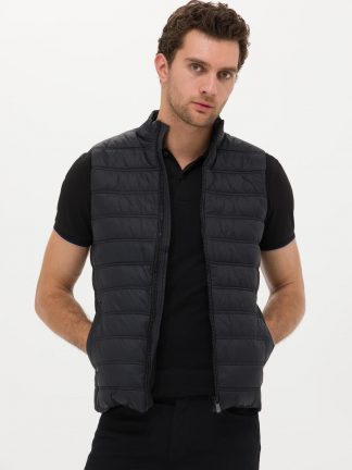 جلیقه مردانه معمولی سیاه کاشارل