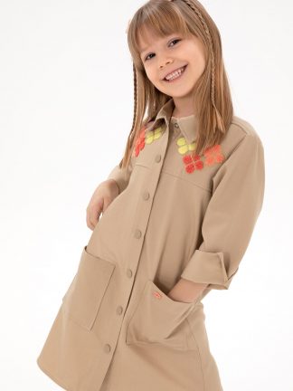 پیراهن دخترانه بژ یو اس پولو