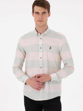 پیراهن مردانه نعنایی یو اس پولو