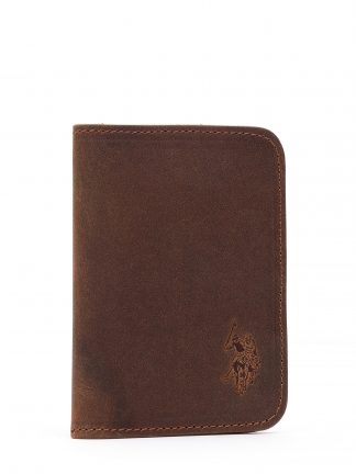کیف پول و کارت مردانه قهوه ای یو اس پولو