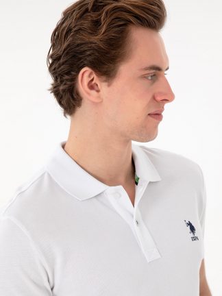 پولوشرت مردانه سفید یو اس پولو