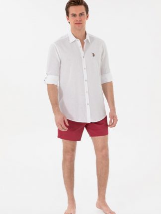 مایو مردانه آلبالویی یو اس پولو