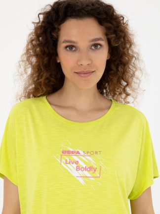 تیشرت زنانه پسته یو اس پولو