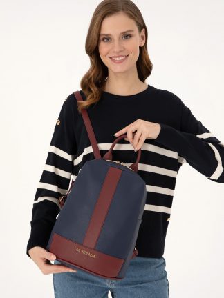 کوله پشتی زنانه سرمه ای یو اس پولو