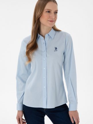 شومیز زنانه آبی روشن یو اس پولو