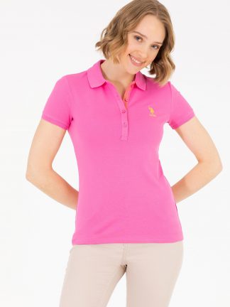 تیشرت زنانه صورتی یو اس پولو