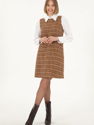 پیراهن و لباس مجلسی زنانه نارگیلی یو اس پولو