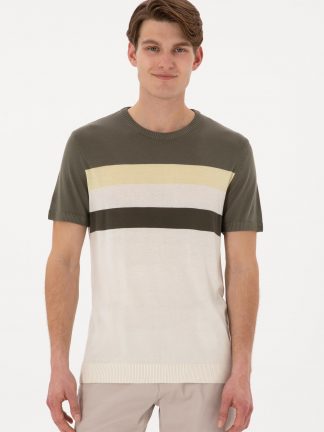 تی شرت مردانه خاکی روشن یو اس پولو