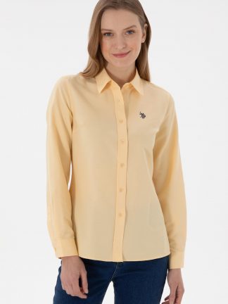 شومیز زنانه بژ یو اس پولو