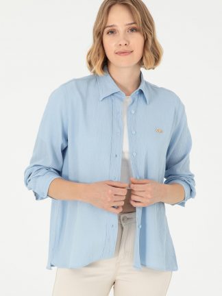 شومیز زنانه آبی روشن یو اس پولو