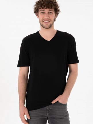 تی شرت مردانه مشکی یو اس پولو