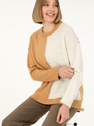 پلیور زنانه شتری یو اس پولو