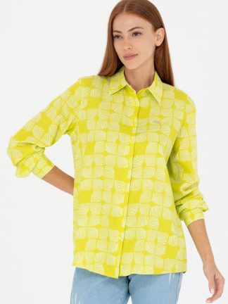 شومیز زنانه زرد روشن یو اس پولو