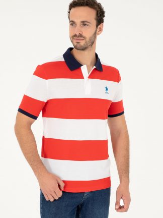 پولوشرت مردانه قرمز یو اس پولو