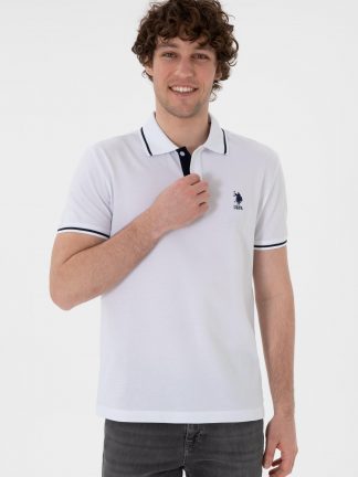 پولوشرت مردانه سفید یو اس پولو