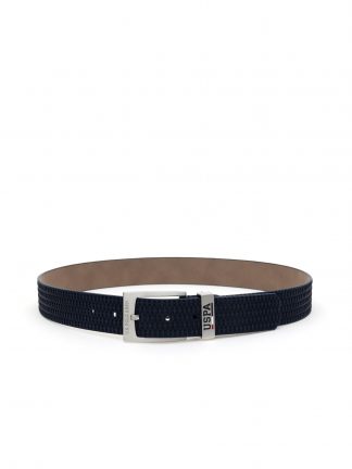 کمربند مردانه سرمه ای یو اس پولو