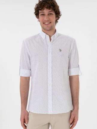 پیراهن مردانه طوسی یو اس پولو