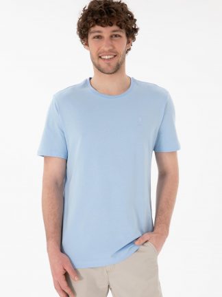 تی شرت مردانه آبی روشن یو اس پولو