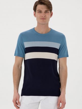 تی شرت مردانه سرمه ای یو اس پولو