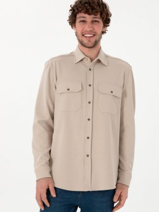 پیراهن مردانه طوسی یو اس پولو