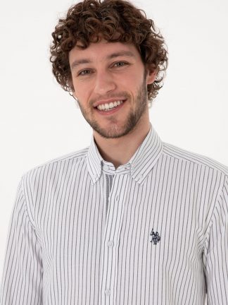 پیراهن مردانه سفید یو اس پولو