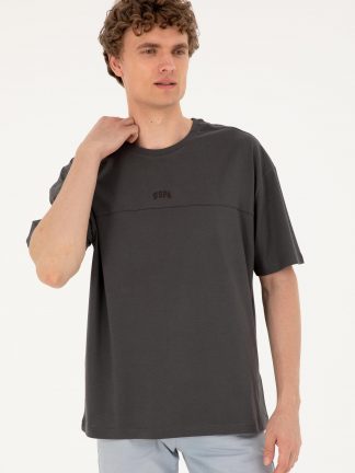 تی شرت مردانه خاکستری تیره یو اس پولو