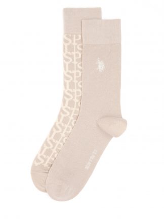 جوراب مردانه طوسی یو اس پولو