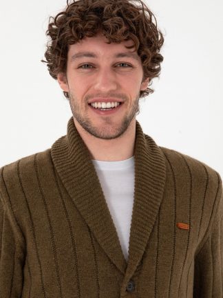 ژاکت مردانه خاکی روشن یو اس پولو