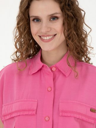 شومیز زنانه صورتی یو اس پولو