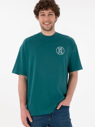 تی شرت مردانه سبز تیره یو اس پولو