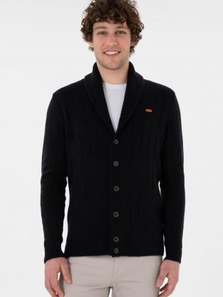 ژاکت مردانه سرمه ای یو اس پولو